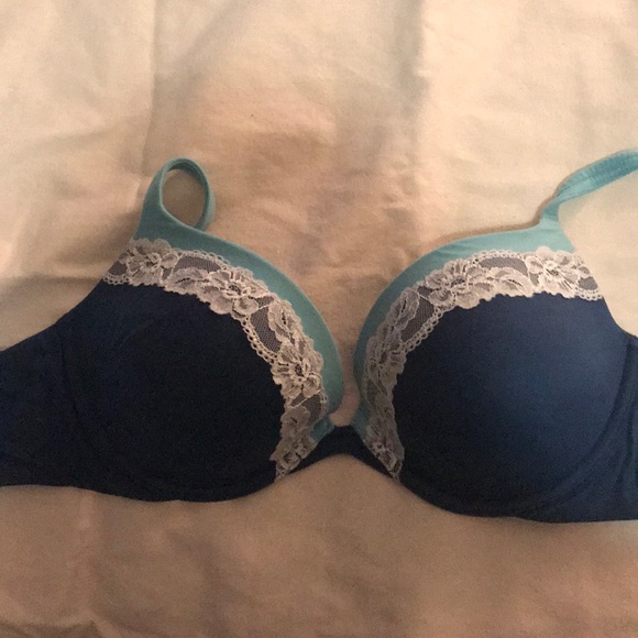 Blue Victoria secret push up bra 34D - Picture 1 of 3